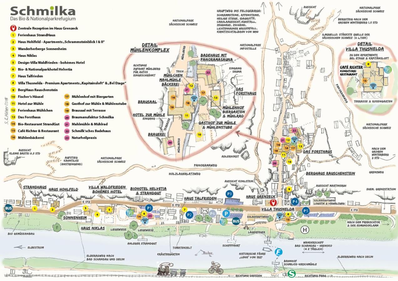 Bio- Und Nationalpark Refugium Schmilka 호텔 바트샨다우 외부 사진
